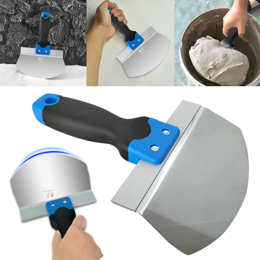 Paint Scraper Stainless Steel Wall Paint Shovel Construction Worker Home Paint Plaster Putty Knife Scraper for Drywall Finishing