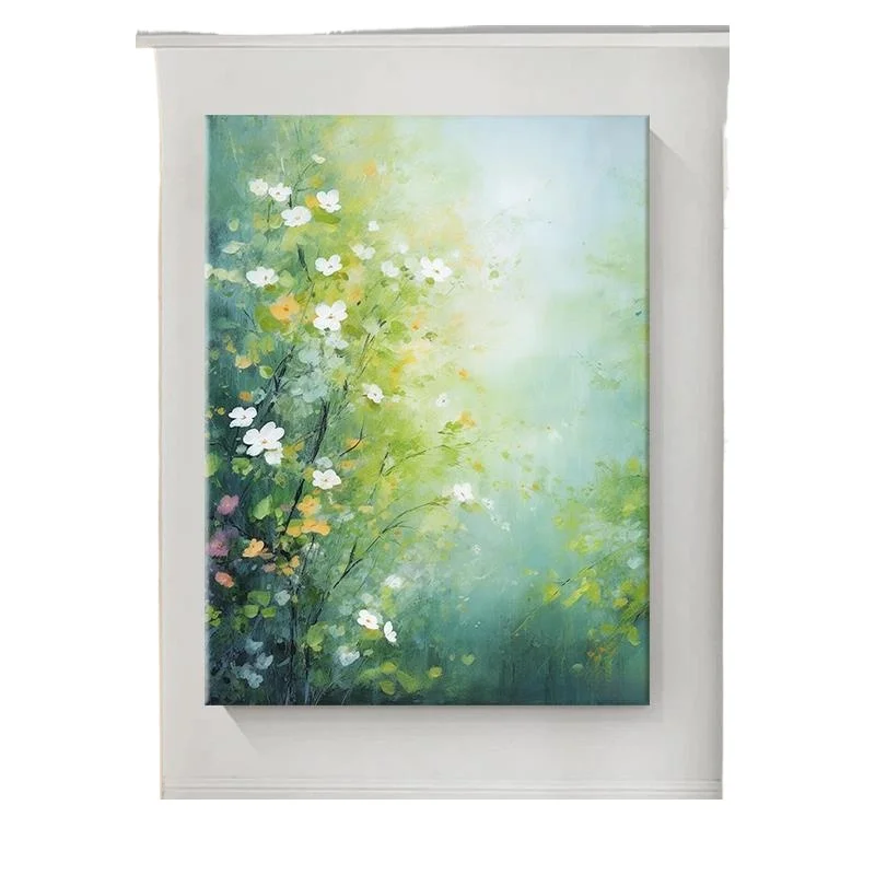 Impressionist plants and flowers hand-painted bed and breakfast living room decorative painting
