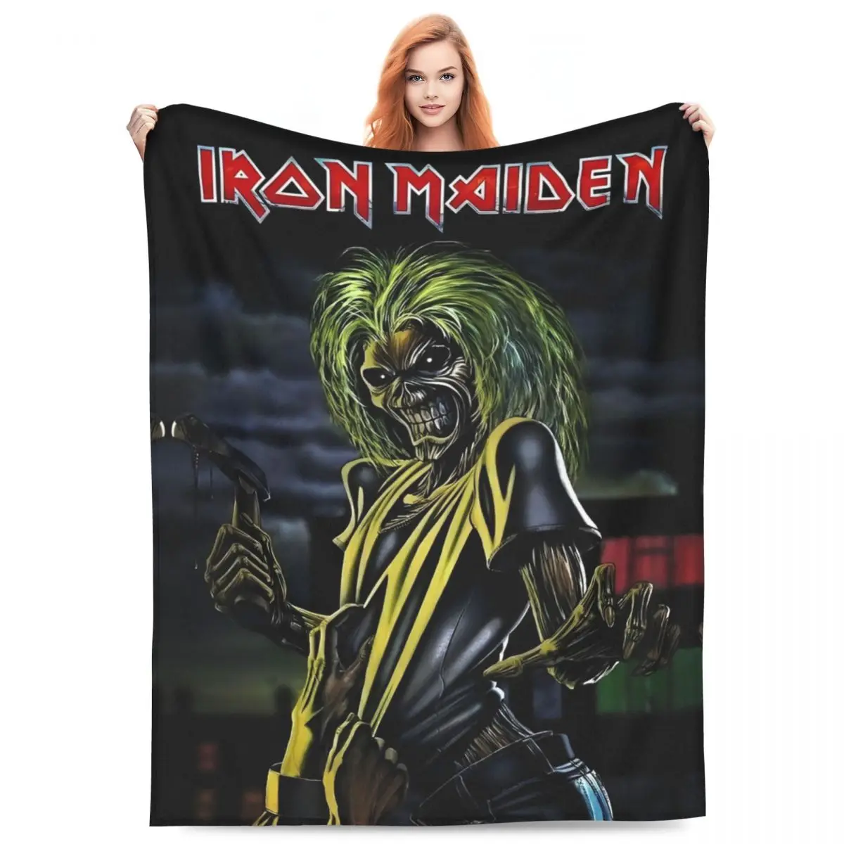 

Удобное одеяло Ironmaiden из тяжелого металла, декоративные одеяла для комнаты Merch, очень мягкие фланелевые одеяла для автомобиля