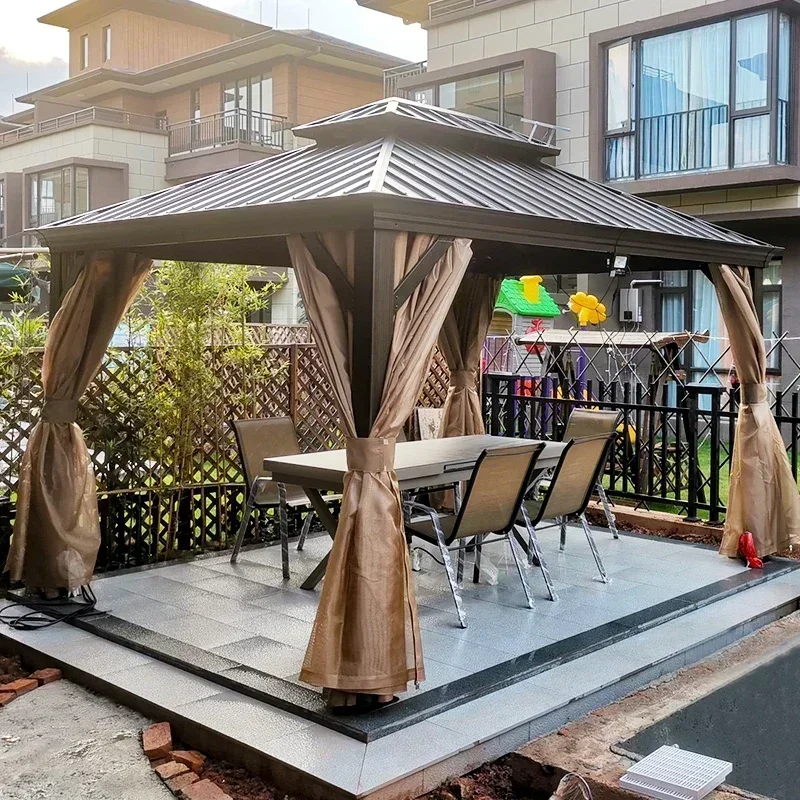 Aluminum alloy outdoor pavilion courtyard villa pavilion garden sunshade outdoor balcony outdoor sun canopy