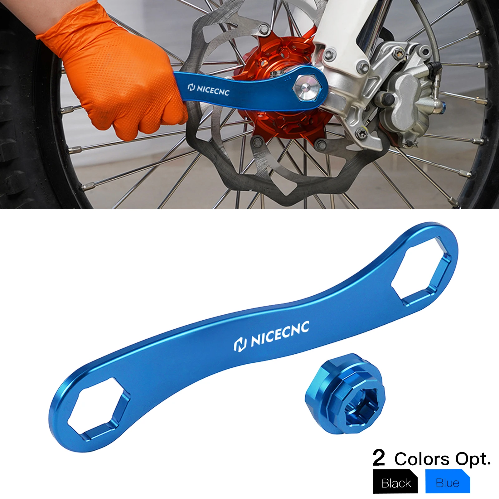 

NICECNC For Yamaha YZ125 YZ250 YZ250F YZ450F WR250F WR450F YZ250X YZ450X YZ 250FX 450FX 1996-2024 Axle Wrench Tool Spanner