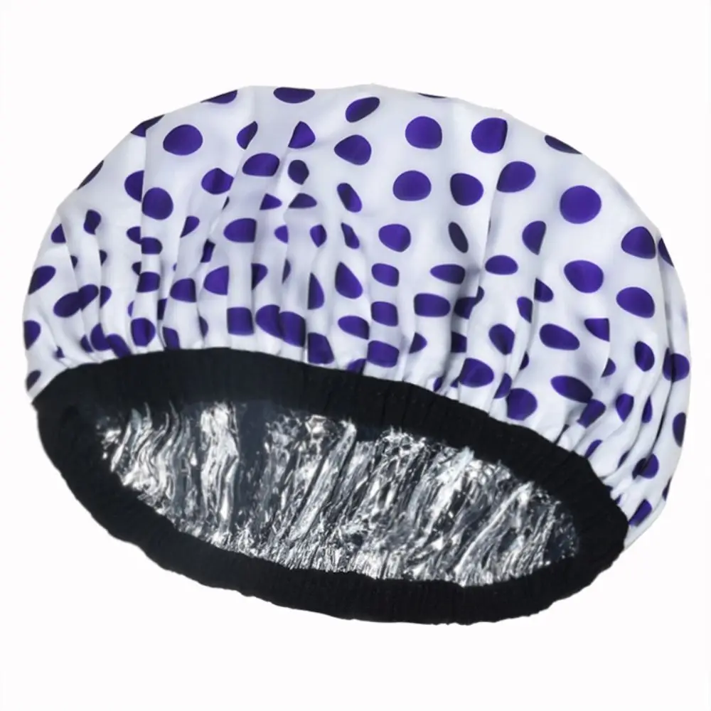 Thickened Self-heating Tin Foil Hat Shower Cap Bathing Cap Steam Hair Mask Cap Portable Spontaneous Heating