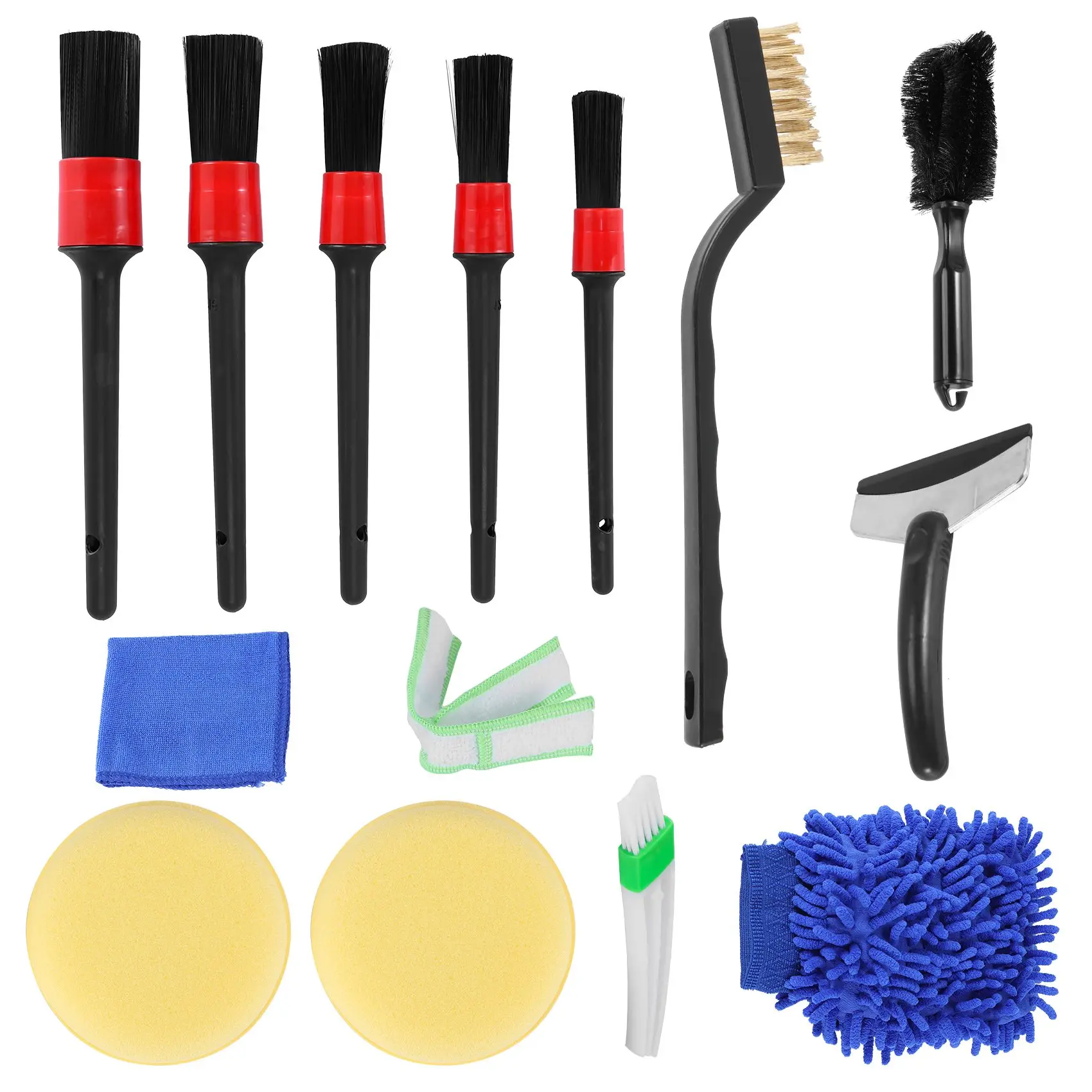 13Pcs Detailing Brush Set Car Cleaning Brushes Car Interior Washing Kit Tool for Car Air Vents Rim Dirt Dust Clean