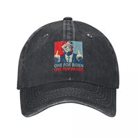 Donald Trump Middle Finger Men Women Baseball Caps Biden Harris Republican Distressed Denim Washed Hat Vintage Outdoor Headwear