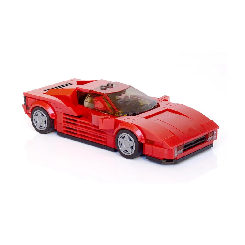 Speed Champion Model MOC Building Brick Testarossa Top Tier Sports Car Modular Technolog Gift Holiday Assemble Children Toy Suit