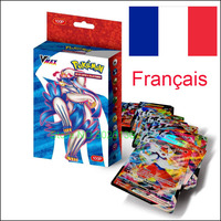 New 50 60 100 Pcs French Version Français Pokemon Cards V GX MEGA TAG TEAM EX Game Battle Card