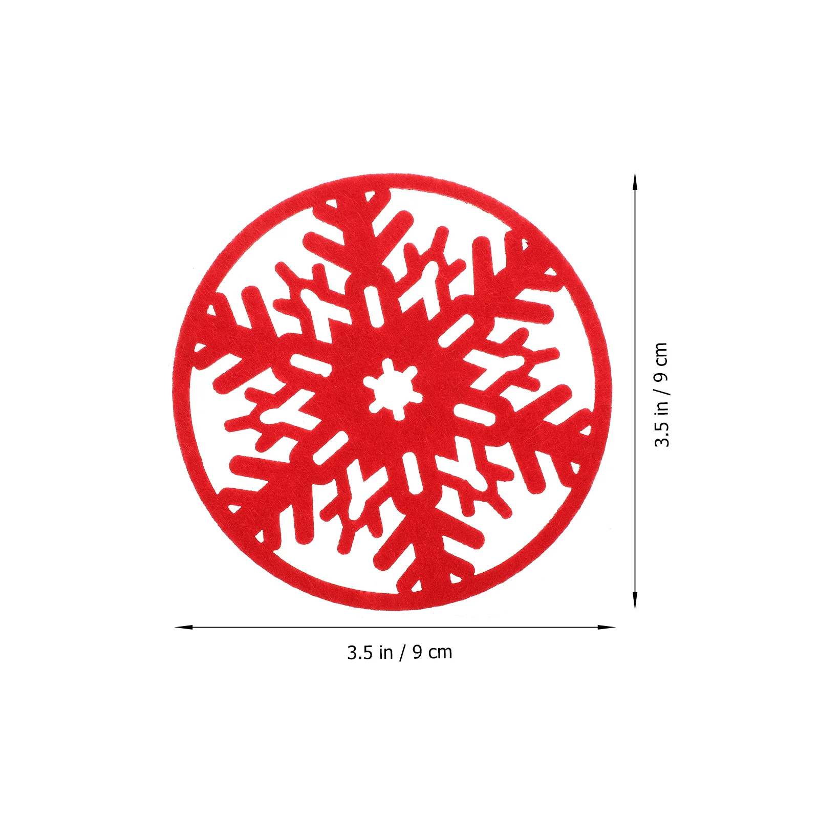 

6Pcs Christmas Felt Coasters Round Nonslip Heat Resistant Cup Mats Perfect Holiday Gift Cup Pad Set Felt Coaster