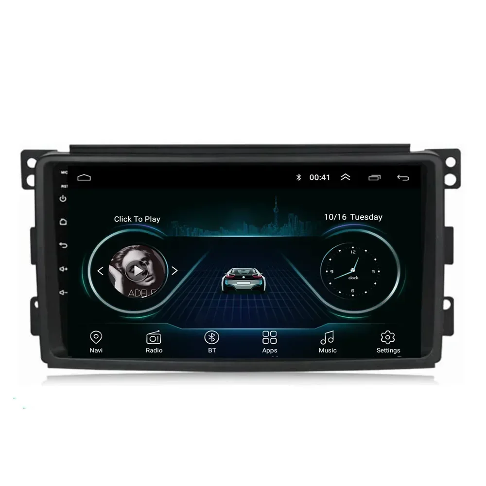 8+128G Car Radio Player Navigation GPS For Smart Fortwo 2005 2006 2007 2008 2009 2010 -2015 IPS DSP RDS 4G WIFI SWC 2din NO dvd