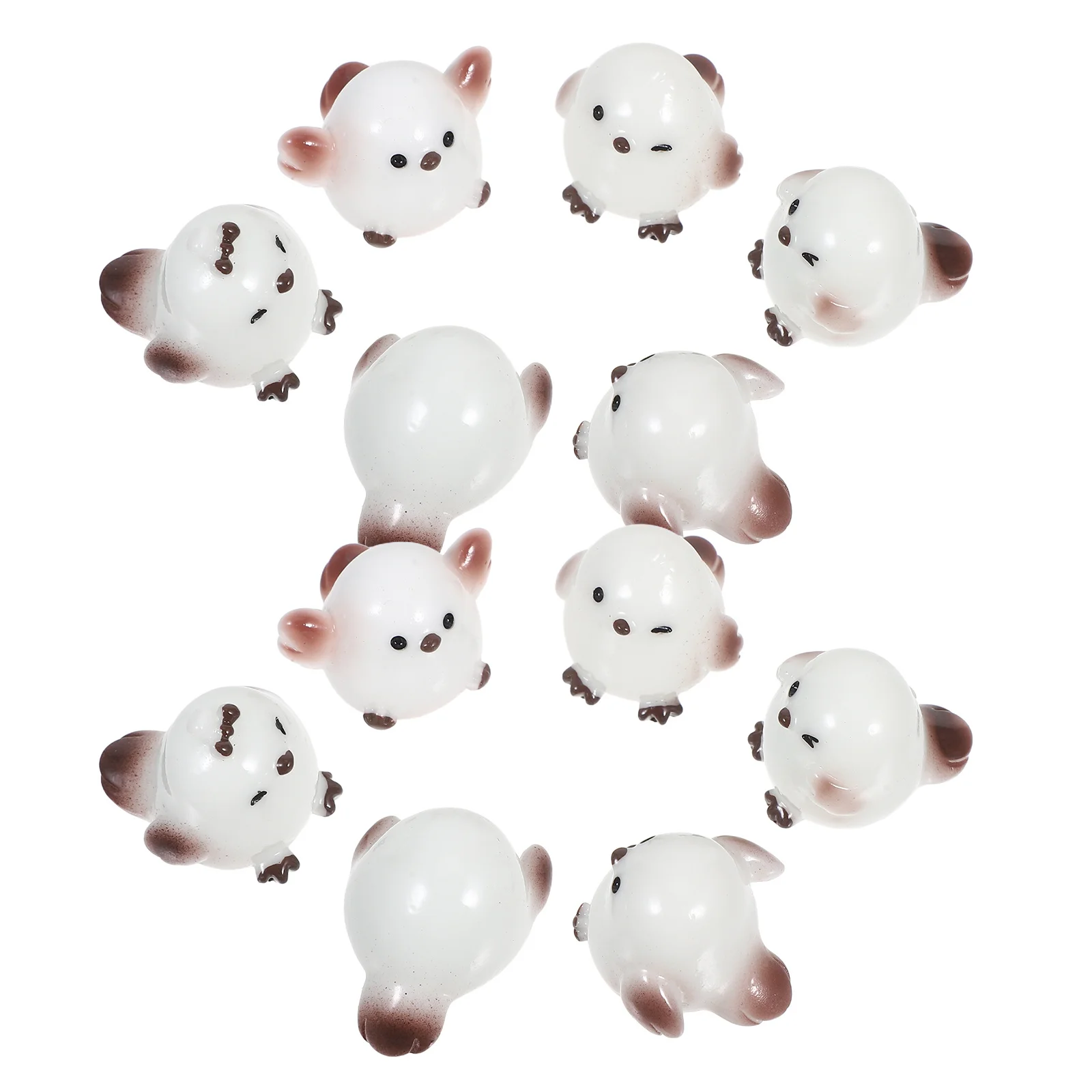 

12Pcs Miniature Resin Cute Bird Sculptures Cartoon Animal Decorations for Garden Desktop Terrarium Mini Landscape Ornament