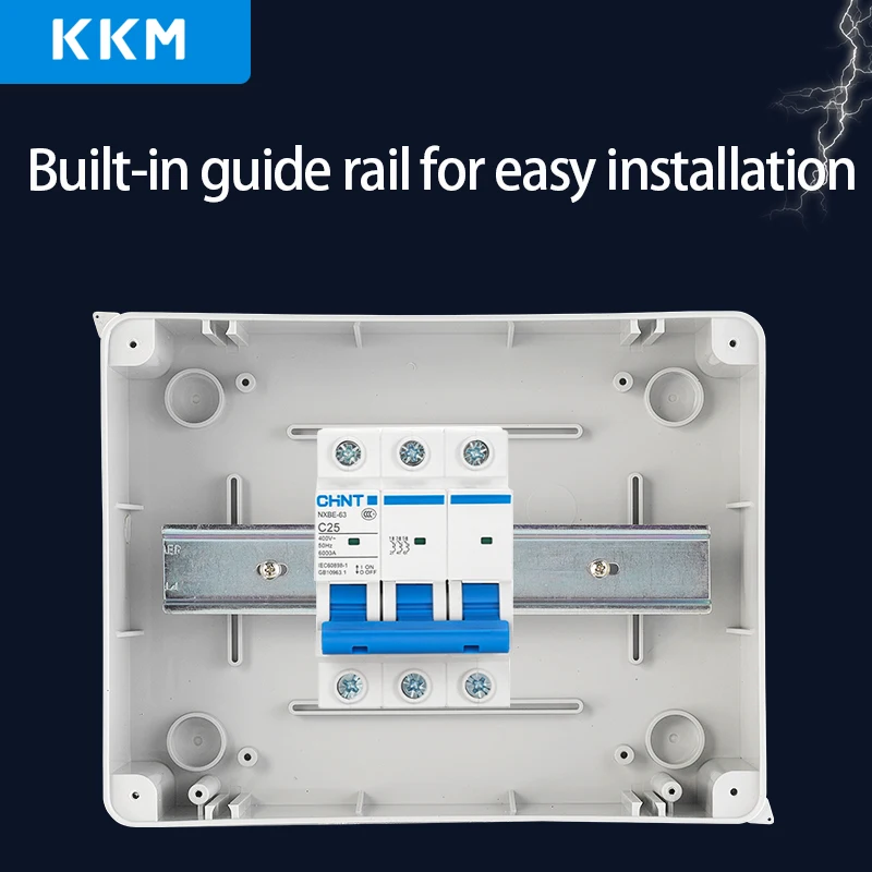 KKM Junction Box HT Series Junction Box 2/3/5/8/12/15/18/24WAY ABS Plastic Outdoor Switch box IP65 Waterproof Distribution Box