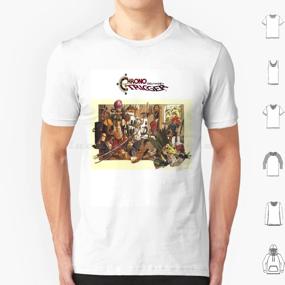 Camiseta familiar Chrono Trigger, camiseta de algodón 6xl, Dbz Snes Chrono Trigger Gamer Gear Rpg, juego de rol, Anime