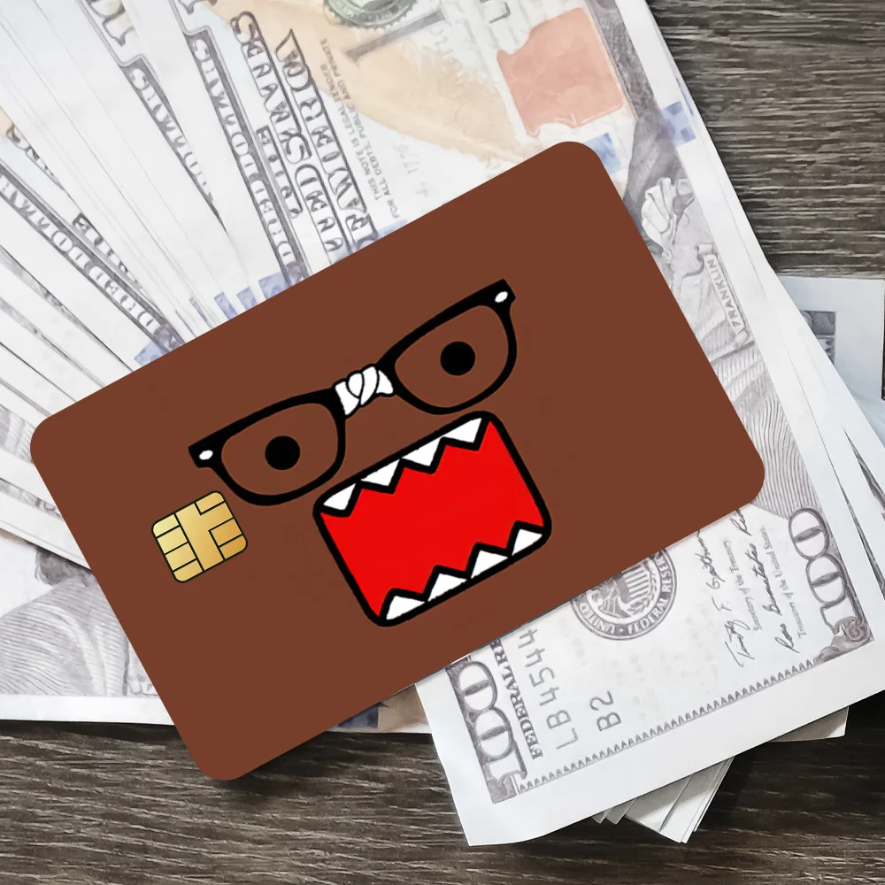Cartoon D-Domo K-Kun Film Haut Abdeckung Kreditkarte Aufkleber 4PCS Debit Front Dekoration Bank Bus Pass wasserdicht – Detail 9