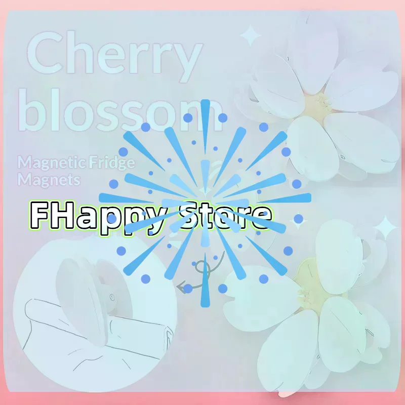 [MA]1/2pcs Cherry Blossom Magnetic Fridge Magnet Seal Clip, Petal Sealing Magnetic Fridge Sticker, Snack Clip, Flower Decoration
