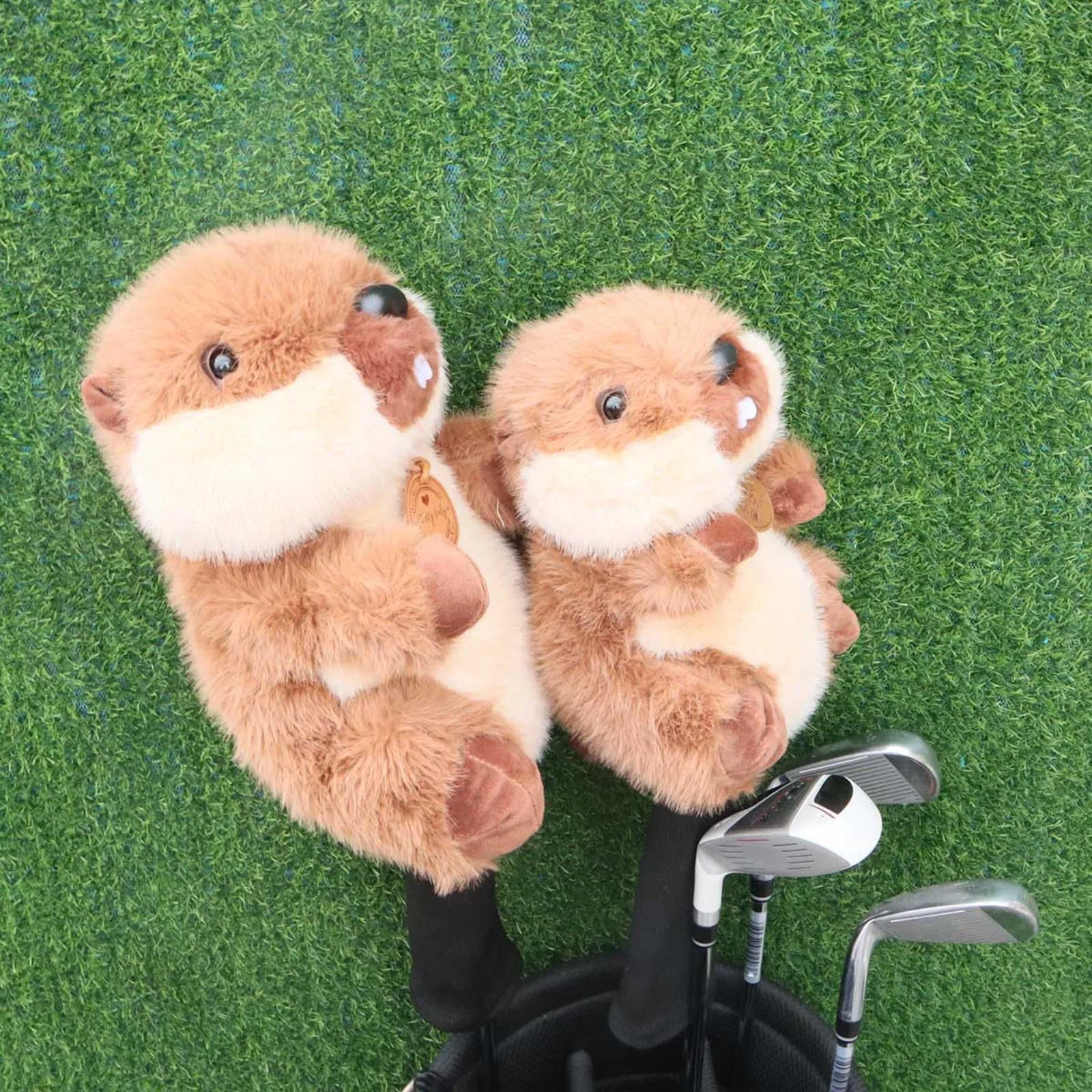 Cute Plush Animal Golf Club Head Cover Driver Fairway Wood Protector Club Headcover for Golfing