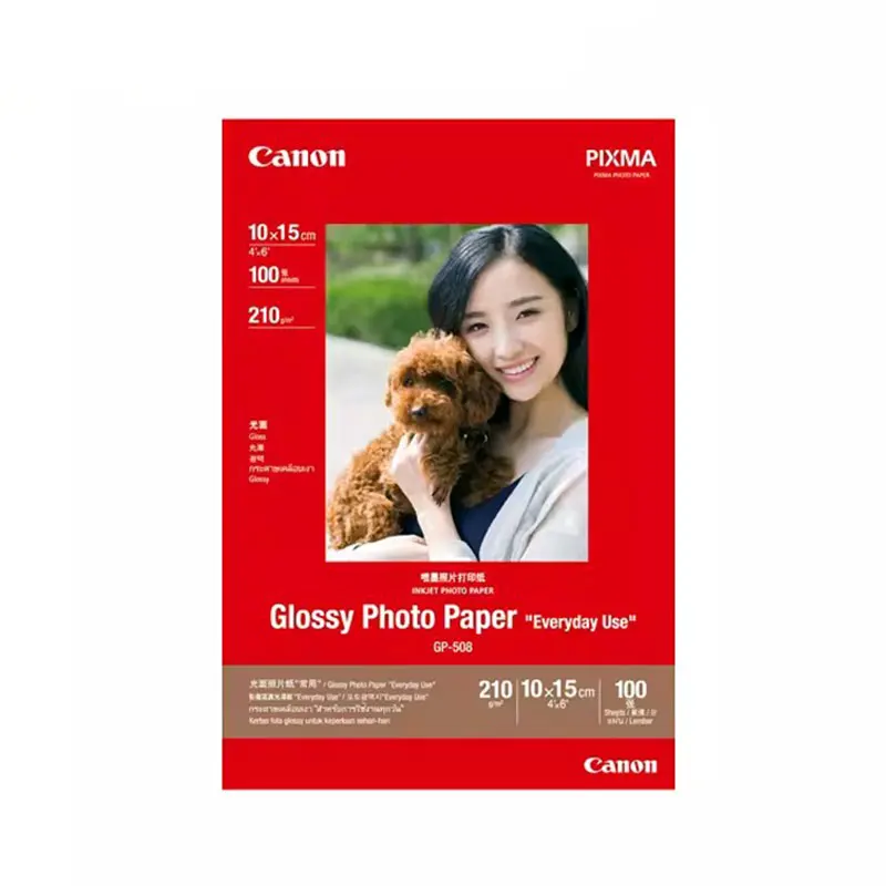 GP-508 Inkjet Glossy Photo Paper A4 A6 6 inch/4x6 210g For Canon TS3380 3480 5380 3180 208 308 8380 MG3680 G680 MG2580