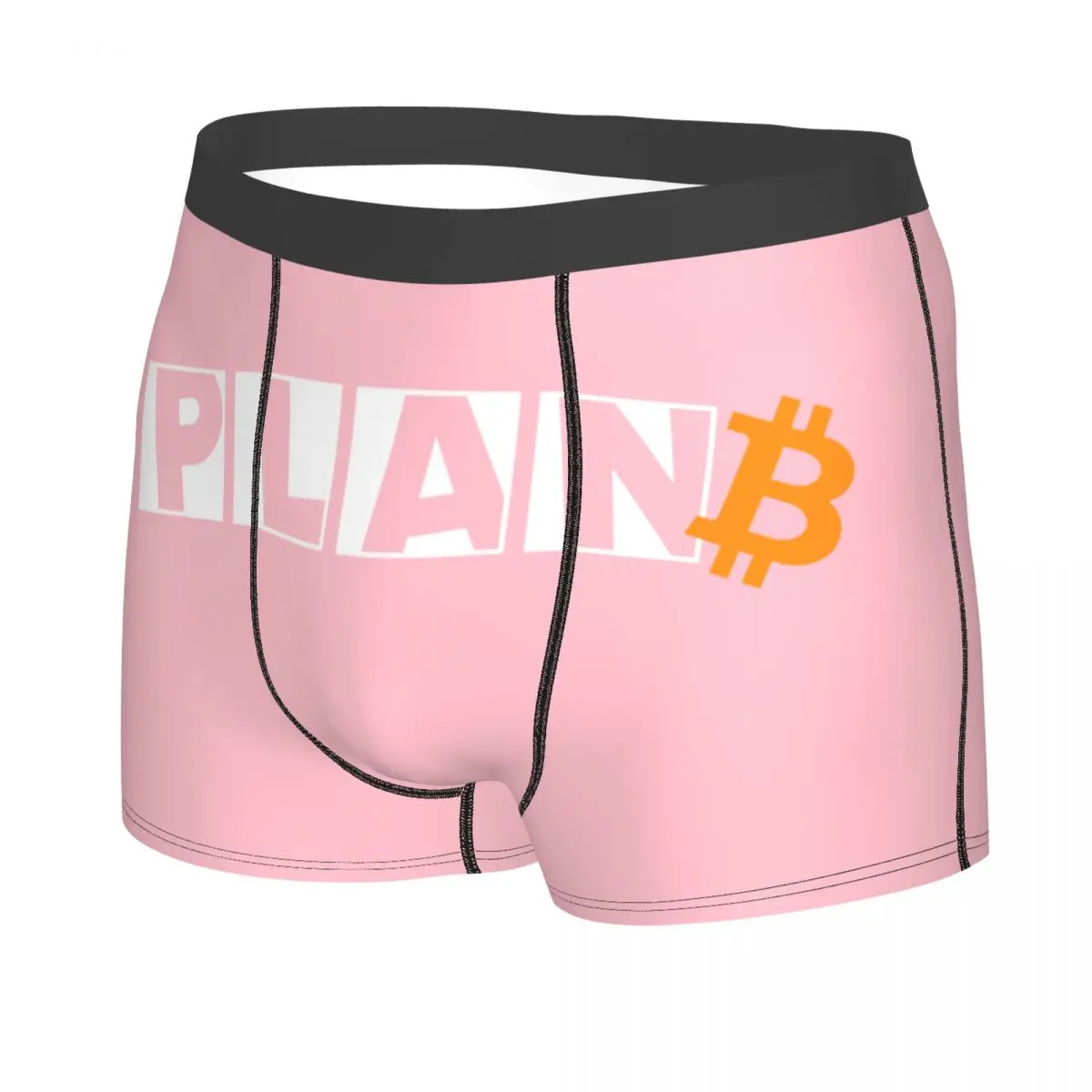 Custom Plan B Time For Bitcoin Underwear Men Printed BTC Crypto Coins Boxer Shorts Panties Briefs Soft Underpants