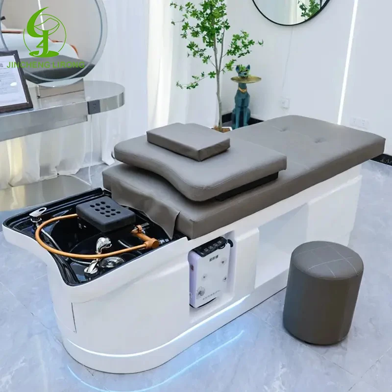 Jincheng-champú moderno de nuevo diseño, cama de champú para masaje tailandés, LED reclinada, Spa calvo