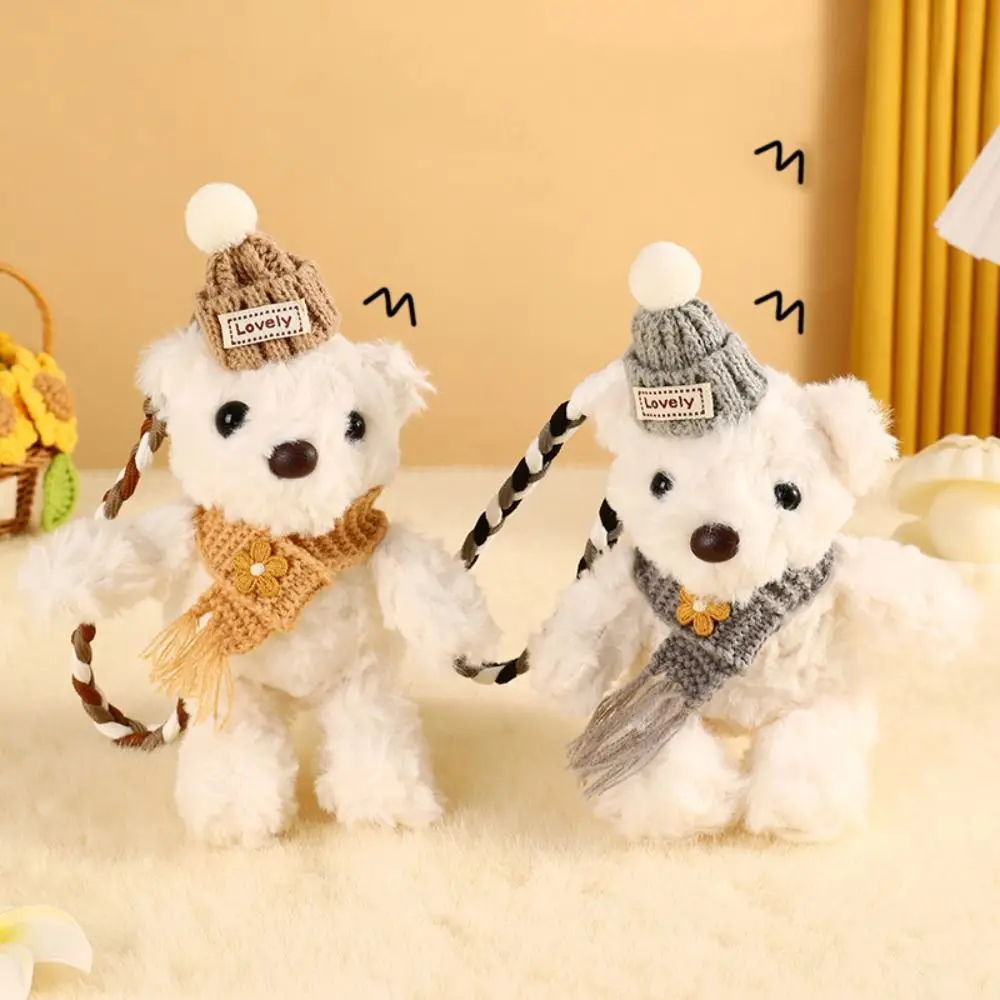 

PP Cotton Bib Bear Plush Key Chain Anti-lost Creative Stuffed Bear Pendant Cute Scarf Bag Decoration Kindergarten Gifts