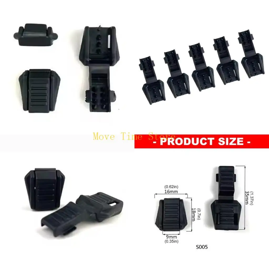 

92ME 5Pcs Plastic Zippers Pulls Cord Rope End Plastic Shoe Lace End Clip for Paracord Cord, Shoe, Backpacks Enduring