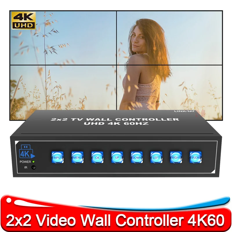 LINK-MI VGA To HDMI 4K 2K Máy Hộp Chuyển Đổi 3D 1080P Với Âm Thanh Cho Máy Tính Máy Tính màn Hình Video Adapter