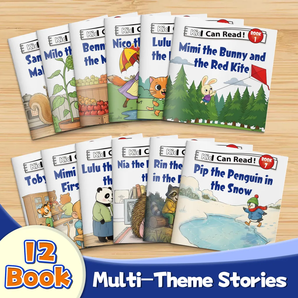 Kid Can Read! Early Reader 12‑Book Set Featuring Friendly Animals, Easy Vocabulary, Simple Sentences, Early Phonics Skills
