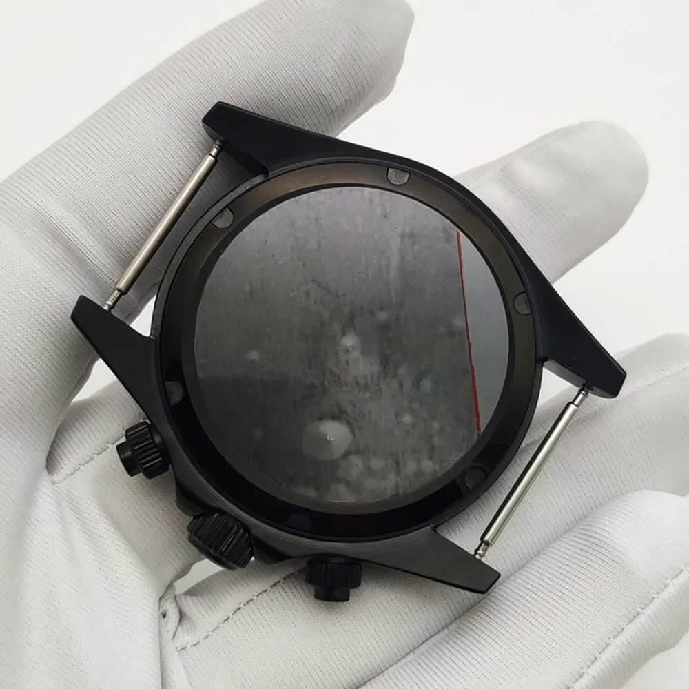 VK63 VK64 쿼츠 무브먼트용 39.5mm 남성용 사파이어 글라스 스테인레스 스틸 케이스 시계 액세서리