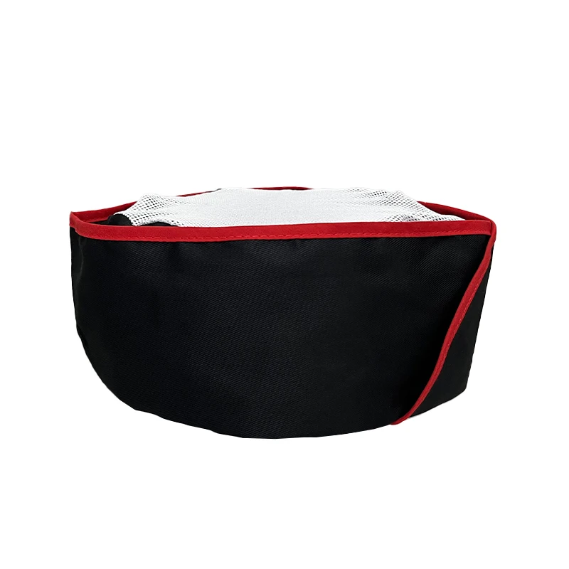 Catering Chef Boater hat Restaurant Kitchen Cook Caps for Japanese Korean Cuisine Hats Cafeteria work Net Flat Cap for Waiter