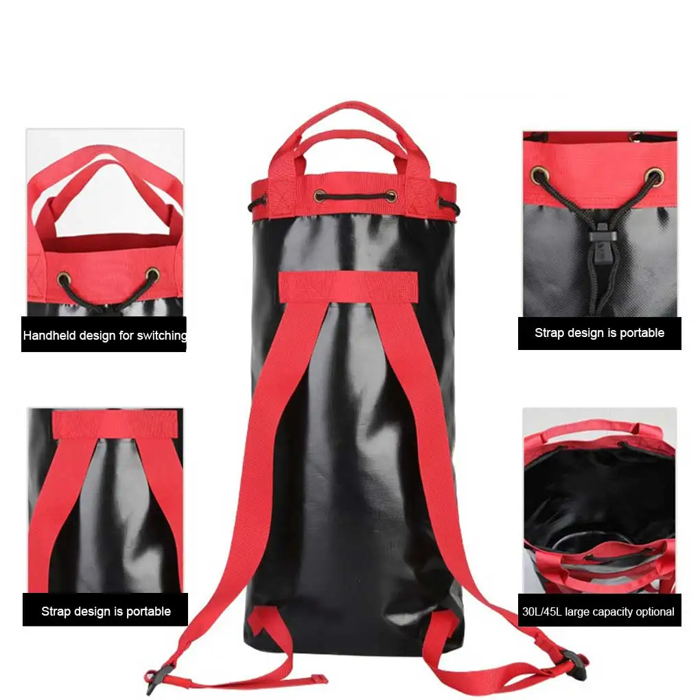 

Adults Rope Bag Rock Climbing Ropes Organizer Backpack Accessories 30L