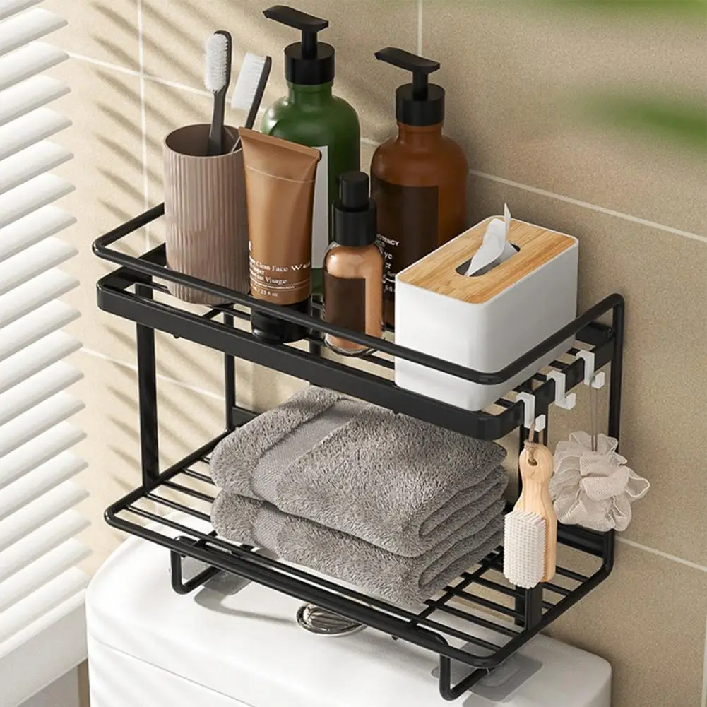 Above Toilet Storage Rack Bathroom Storage Rack Over-the-toilet Storage Rack with Drainage Punch-free Kitchen Stand Anti-slip