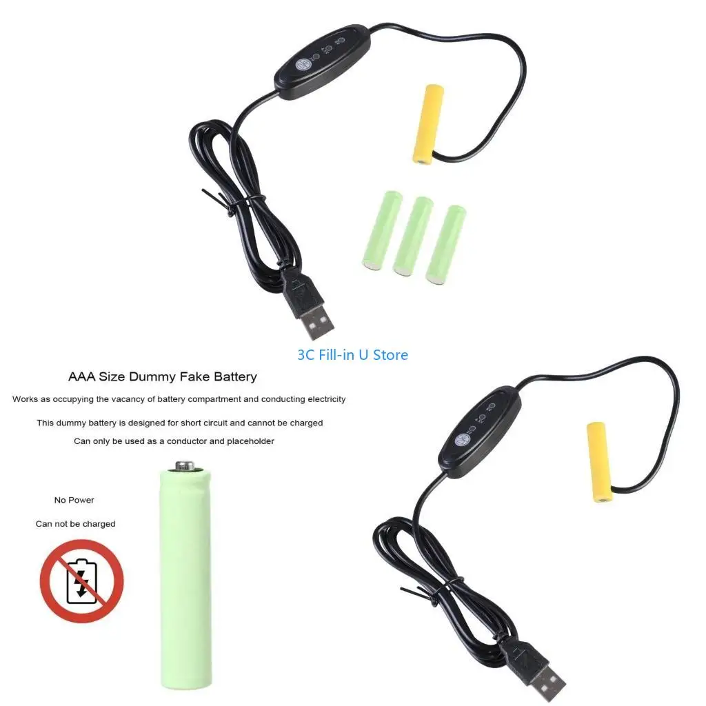 G8TA-Batterie-Eliminierungskabel USB 5 V bis 3/4,5/6 V Netzteilversorgungsadapterkabel für LED-Lichtkompatibilität 2-4PCS 1,5 V