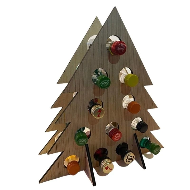 F68E Space Efficient Wine Rack Advent Calendar Decoration for Home Enthusiasts