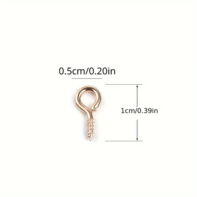 Mini Screw Eye Pins Eye Pin Eyelets Screw Hooks Threaded Clasp Connector Pendant for Resin Mold Jewelry Making Accessories