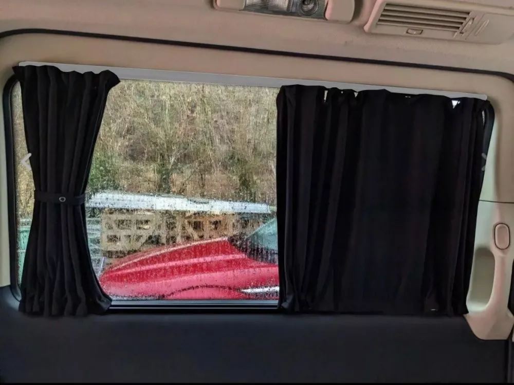 Fenstervorhang-Sets für Transporter, Sonnenschutz, Seiten- und Mitteltür, Sichtschutz, UV-Schutzvorhänge für VW Transporter T5 T6 T6.1 – Detail 2