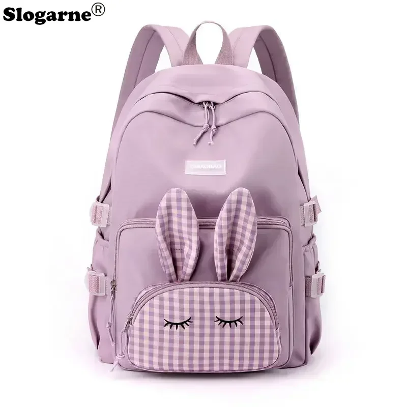 

Kawaii Rabbit Kids Backpack Students Cute Schoolbag Girls Large Capacity Primary School Bags Children Pink Backpack Women Bags