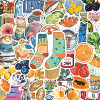 10/30/55pcs Vintage Creative Mediterranean Tomato Stickers Aesthetic Decals DIY Skateboard Helmet Suitcase Graffiti Sticker Pack