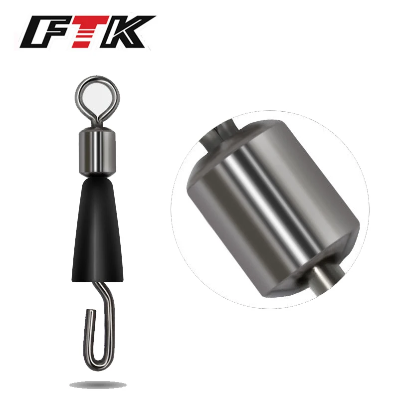 FTK 10/20/50Pcs Carp Fishing Quick Change Feeder Swivels Feeder Swivel Snaps Fishing Accessories Tool Jig Hooks Tackle Connector