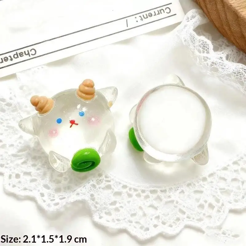 3D Leuchtende Chinesische Tierkreiszeichen Harz-Anhänger, Mollige Niedliche Cartoon-Charms, Transparent für DIY Schlüsselanhänger, Handyhüllen und Bastelarbeiten – Detail 6