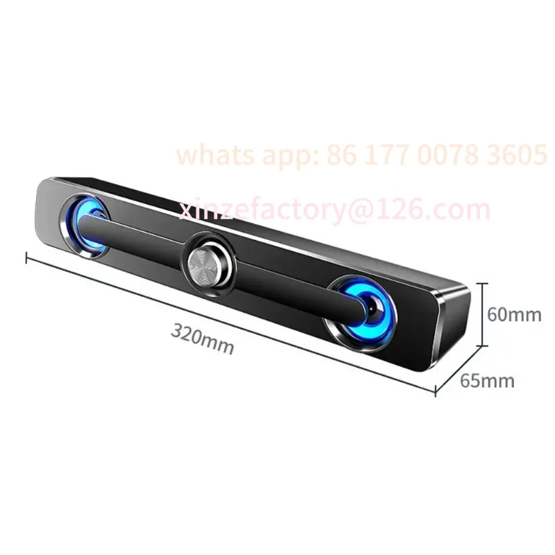 

Customizable Sound Bar Bluetooth USB Wired Speakers Bar Stereo Speaker For Projector PC Laptop Phone Computer 3.5mm Aux Speaker