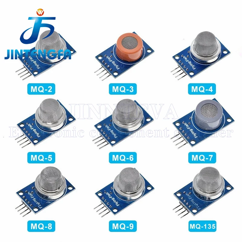 9PCS/1Lot Gas Detection Sensor Module MQ-2 MQ-3 MQ-4 MQ-5 MQ-6 MQ-7 MQ-8 MQ-9 MQ-135 Sensor Module Gas Sensor Starter Kit