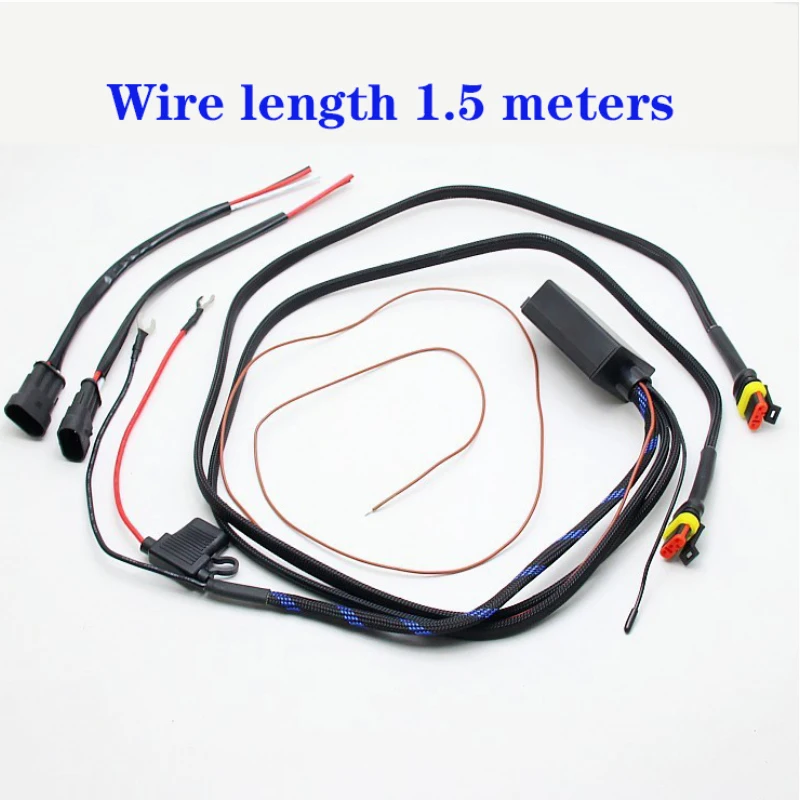 Motorcycles LED Spotlight Fog Light Wiring Harness Relay Wire  Wireless Switch High And Low Beams  with Flash Controller