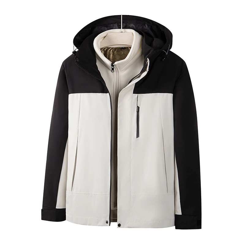 

Men's Ski Jacket Waterproof 3 in 1 Winter Coat with Fleece Inner Womens Snowboarding Jackets Winter Warm Windbreaker Raincoat