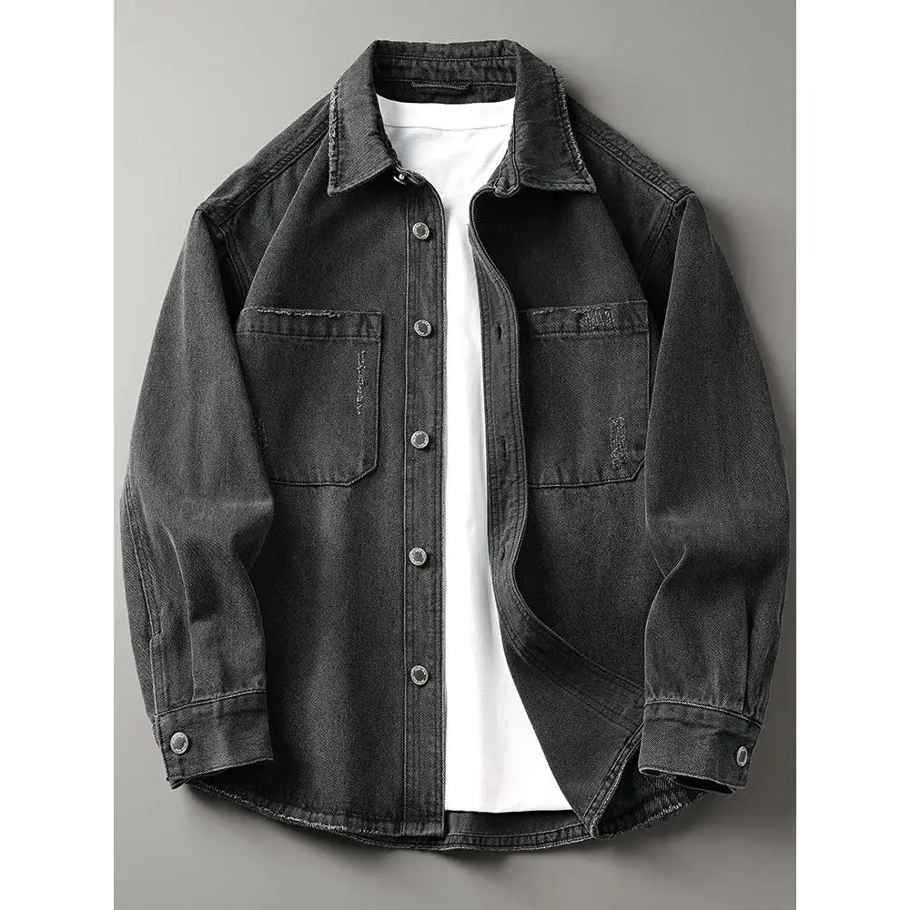 

Мужская джинсовая куртка Bla Waed: весенне-осенняя, плотная, в стиле ретро, свободного кроя, повседневная, молодежная, модная, с длинными рукавами, на пуговицах.