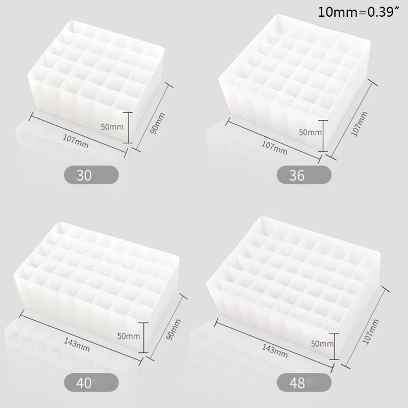 Caja rotuladores plástico con 30/36/40/48 ranuras, soporte almacenamiento, estante para lápices y pinceles, soporte