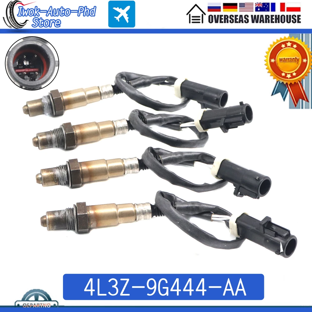 

4pc 4L3Z-9G444-AA NEW Air Fuel Ratio Lambda Oxygen Sensor For FORD F-150 E-350 E-450 EXPEDITION EXPLORER LINCOLN NAVIGATOR MAZDA