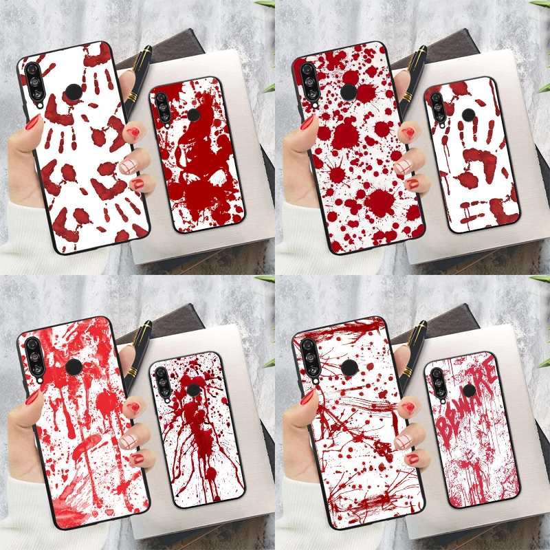 HALLOWEEN BLOODY SPLATTER For Huawei Nova Y91 Y60 Y70 Y90 Y61 3i 7i 8i 11i Nova 11 9 10 SE P20 P40 Lite P30 Pro Case