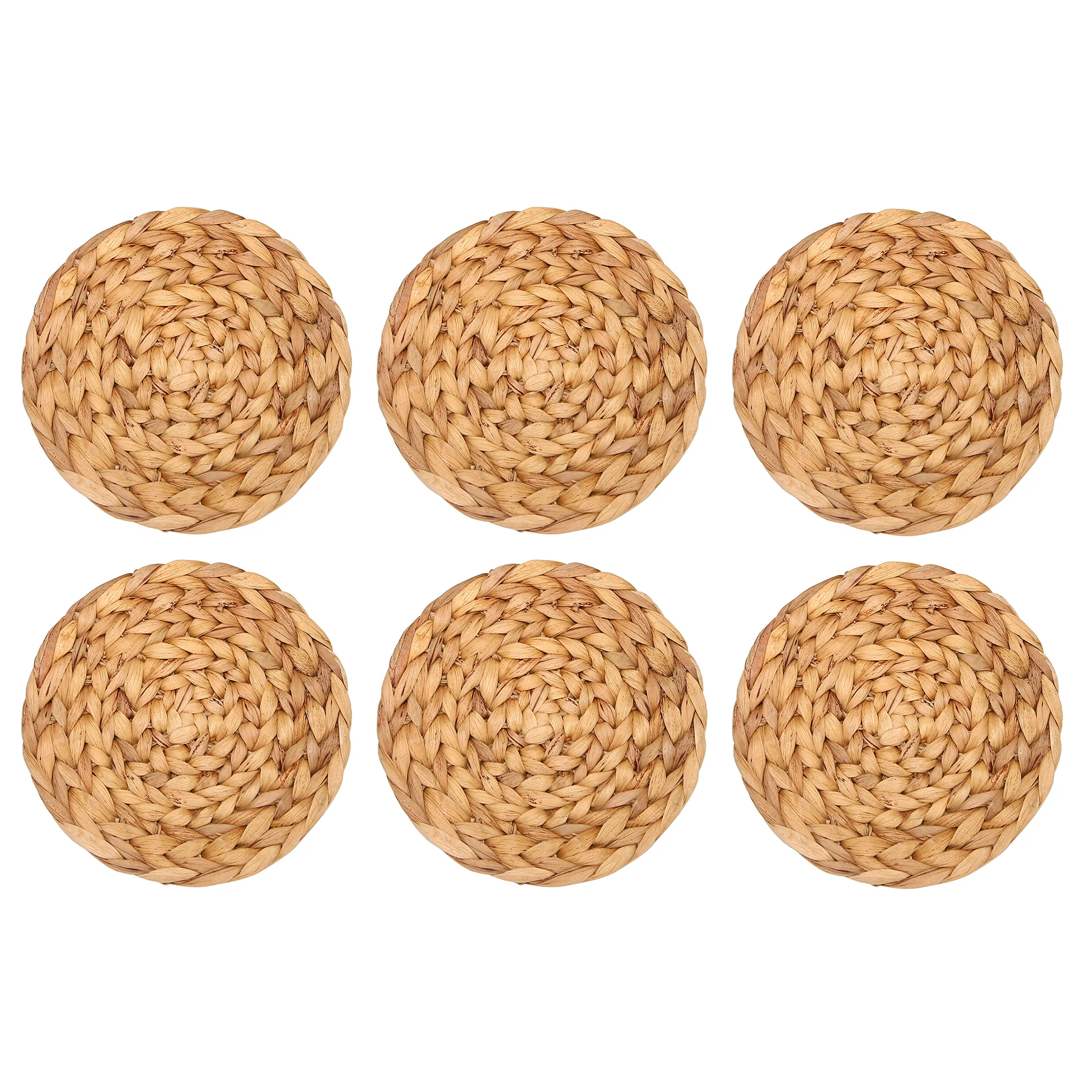 

Seagrass Coasters Handmade Water Hyacinth Coaster Set of 6 Pieces Seagrass Coaster for Drinks Cup Coasters-AD23