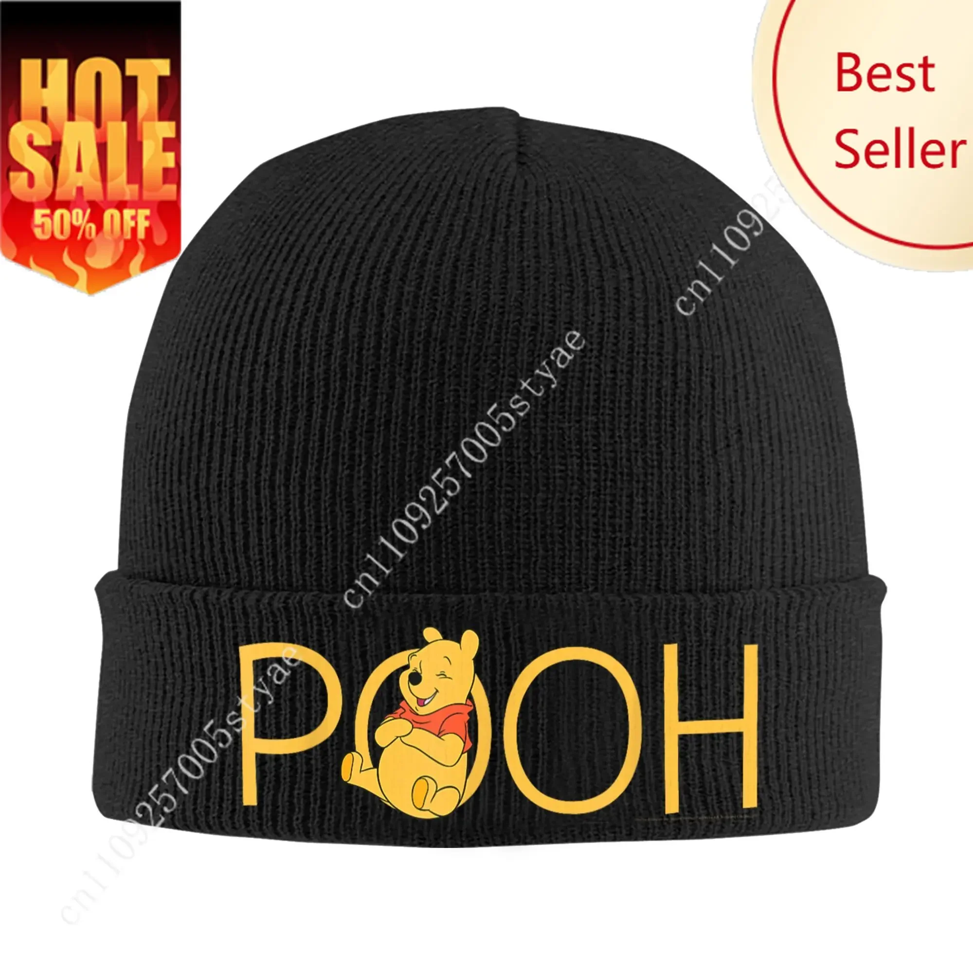 

Winnie the Pooh Beanie Hats Men Women Disney Cartoon Knitting Hat Decorations Party Holiday Gifts Caps Graphic Bonnet Hats