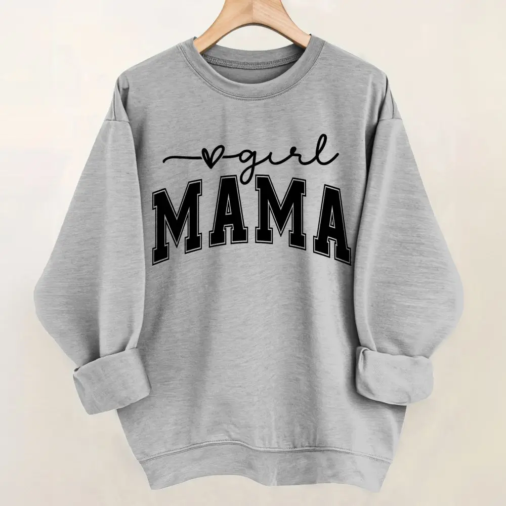 Multi-colour  Mom & Girl Letter Graphic Print Women\'s Sweatshirts & Hoodies Oversized Women Clothing Casual Top Fashion 2024