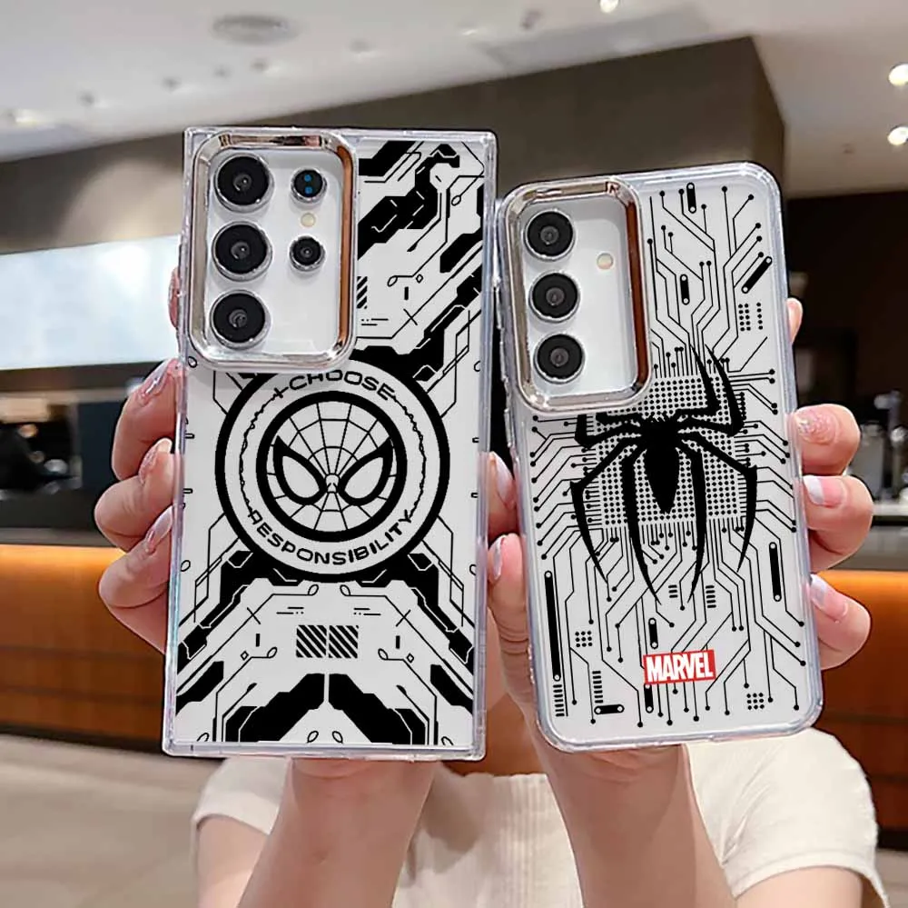 

Marvel superhero Logo For Samsung S25 EDGE S24 S23 S22 S21 S20 S10 FE Note 20 Ultra Plus Transparent Soft Phone Case