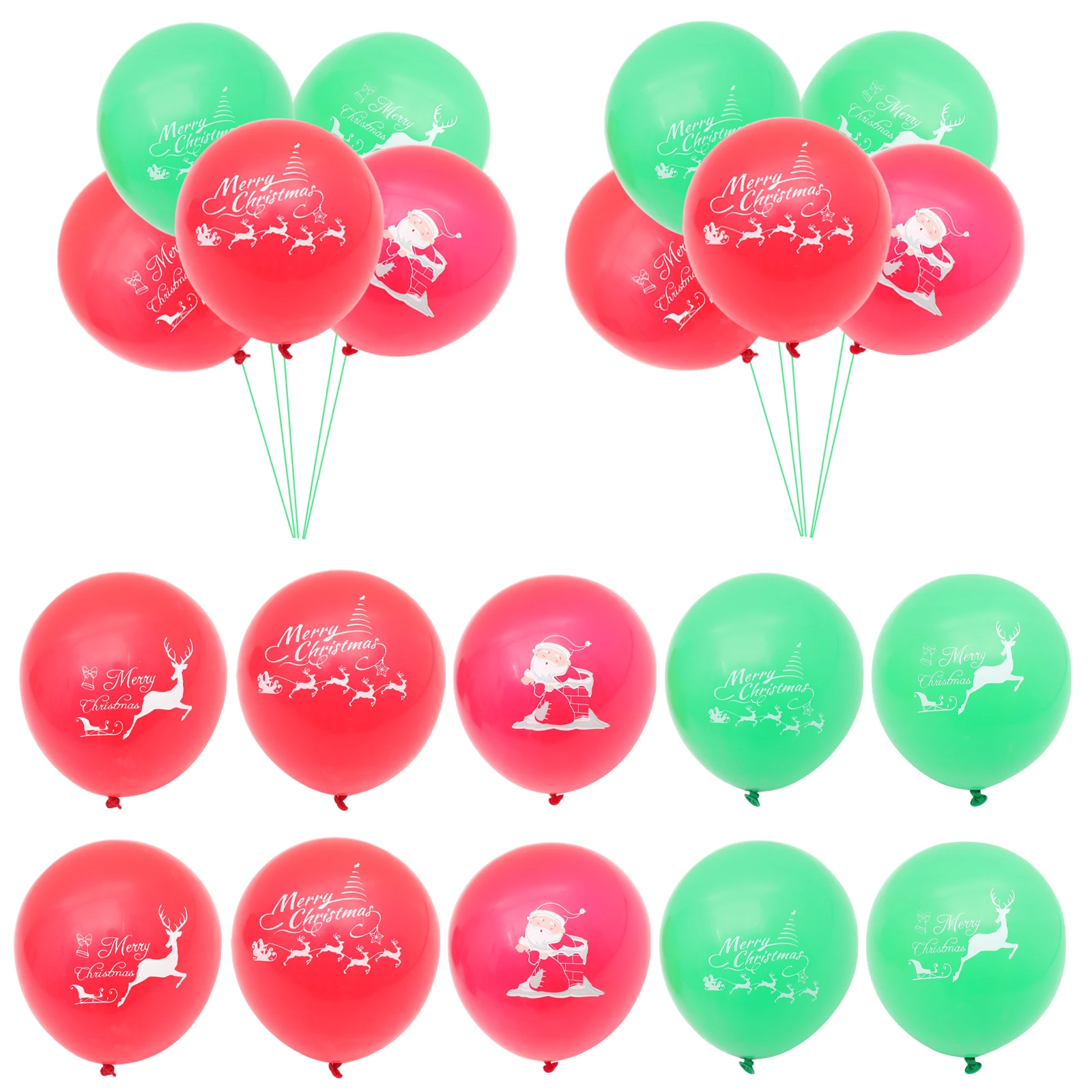 

20 Pcs Decoration Elk Balloon Christmas Party Decorations Decorate Latex Balloons